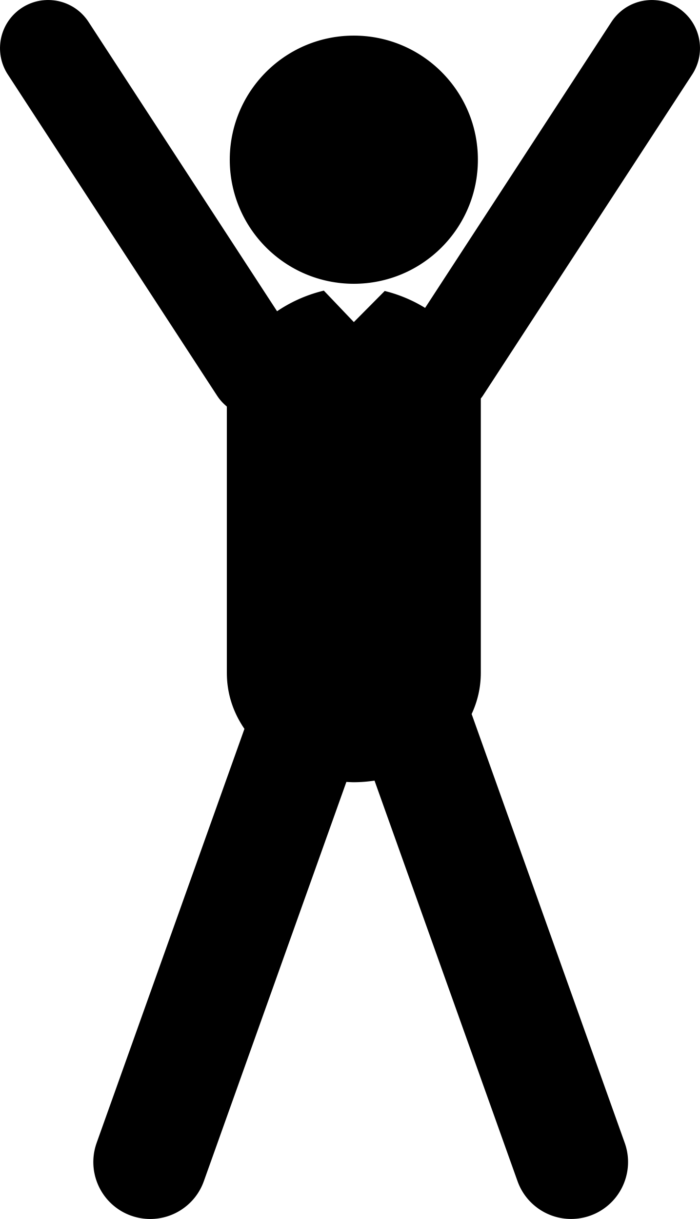 Man Standing With Extended Arms Over His Head Laser Cut Svg File Free Vectors